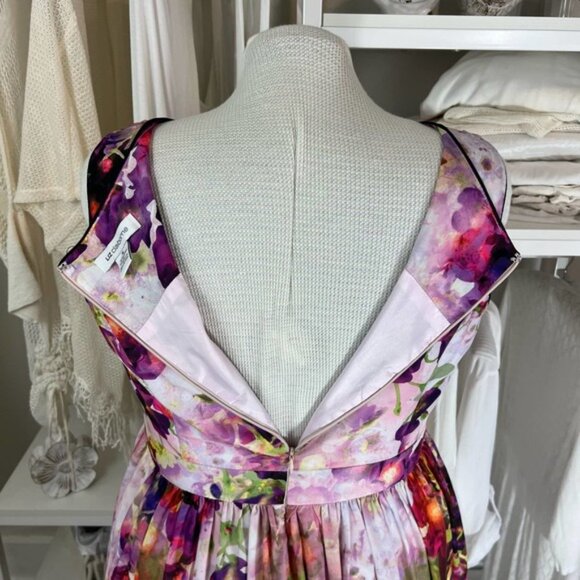 Women's Size 16 Liz Claiborne Floral Floral Fit-and-Flare A-Line Dress - Picture 16 of 16